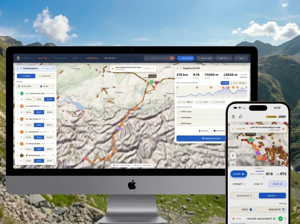 Routenplaner – Bild mit KI erstellt
